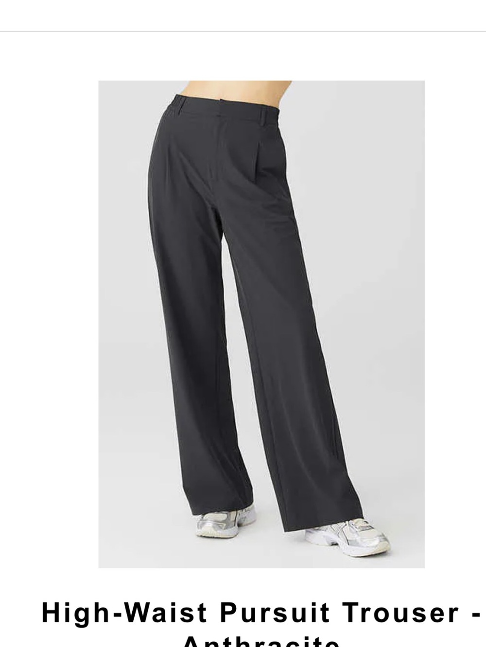 ALO Yoga Wide-Leg High-Waist Trousers - Charcoal